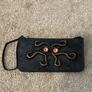 Black Wallet with Eye Design